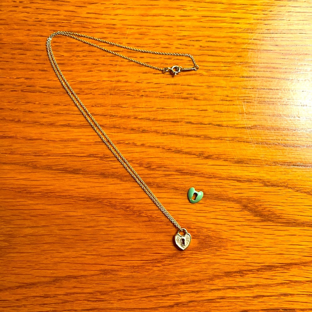 Tiffany & Co. Heart Mini Lock Pendant Necklace